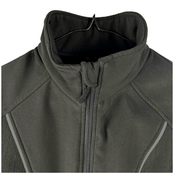 BeBe Sport Athletic Zip-Up Jacket Womens S Reflective Trim Sporty Modern Track - Picture 7 of 11